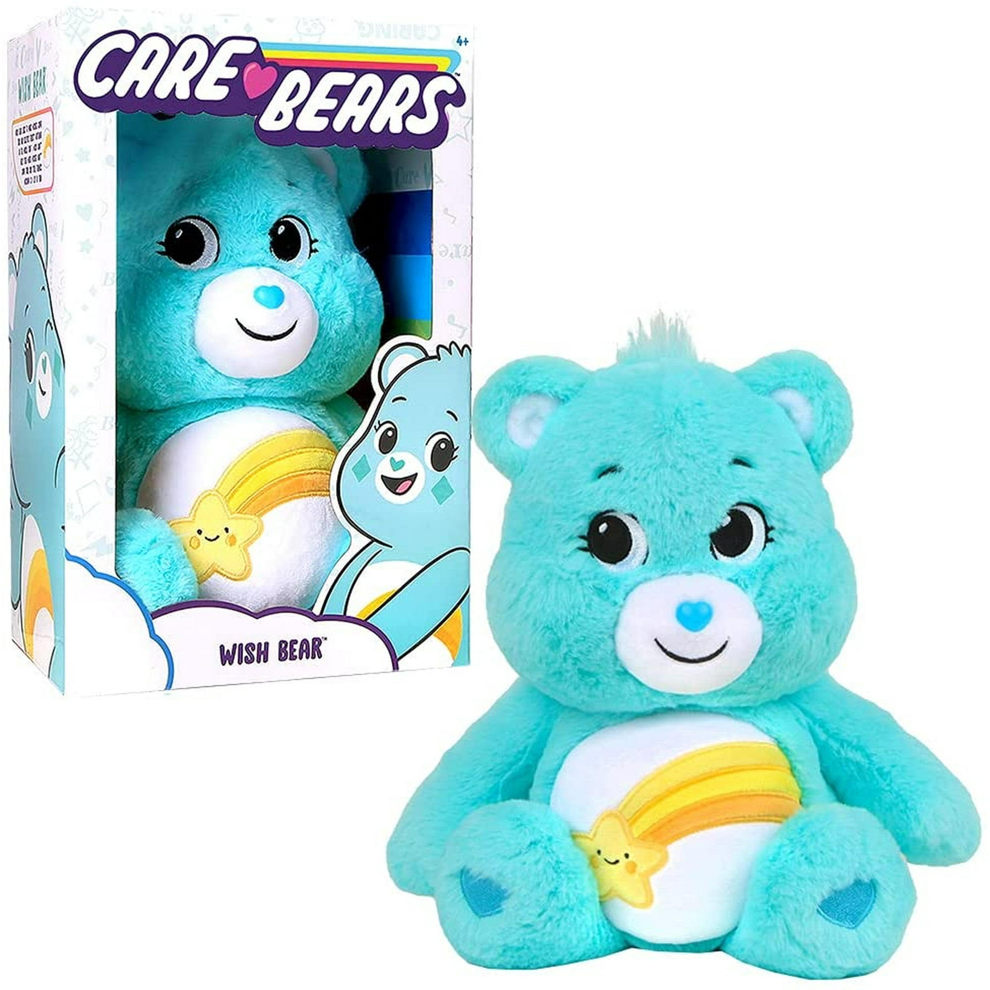 Oso De Peluche Care Bears - 14" De Felpa - Wish Bear - ¡material Abrazable Suave! Azul Care Bears Care Bears