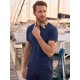 thumbnail image 4 of Camisa Polo de Hombre INSPIRE CHIC Manga Corta Cuello de Cuadros en Contraste Camisas de Golf M Azul Marino, 4 of 5