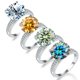 thumbnail image 3 of Anillos de Diamante de Moissanita de 5 Uds para Mujer Color D VVS1 Anillos de Compromiso de Diamante de 4 Puntas Anillos de Boda de Plata Esterlina 925 para Mujer con Certificado, 3 of 9
