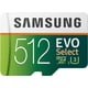 thumbnail image 1 of Tarjeta de memoria micro SD SAMSUNG EVO Select 512GB con adaptador, 1 of 8