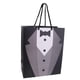 thumbnail image 3 of moda compras de esmoquin de papel bolsas de regalo de boda bolsa de regalo con mango negro, 3 of 3