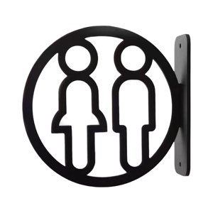 Magideal - Letrero De Baño, Letrero De Baño, Calcomanía Acrílica Para Pared, Placa De Letrero De Baño Moderna Para Decoración De Paredes De Baño, Restaurantes Y Hombre Y Mujer