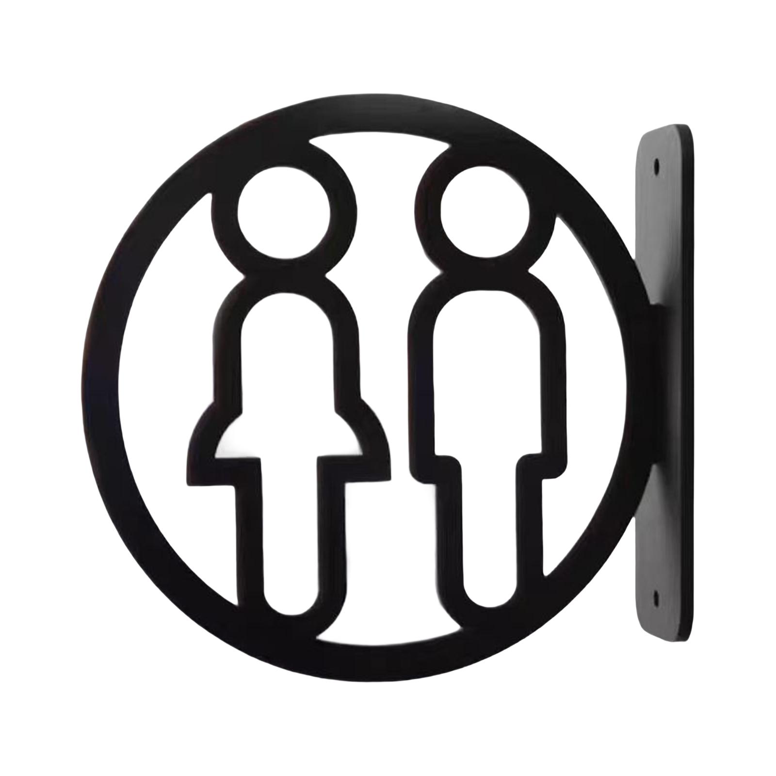 Magideal - Letrero De Baño, Letrero De Baño, Calcomanía Acrílica Para Pared, Placa De Letrero De Baño Moderna Para Decoración De Paredes De Baño, Restaurantes Y Hombre Y Mujer