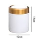 thumbnail image 1 of Mini lata de basura con tapa, metal pequeño minúsculo Mini lata de basura, Mini encimera latas de basura para escritorio coche oficina cocina, basura superior basura 1,5 l / 0,40 galón (blanco), 1 of 3