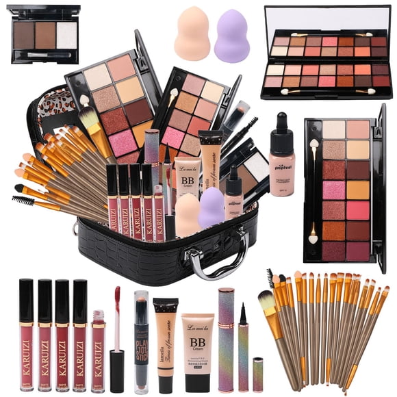 Kit de maquillaje MTDXILTAI todo en uno con bolsa de almacenamiento, 2 x 14 sombras de ojos
