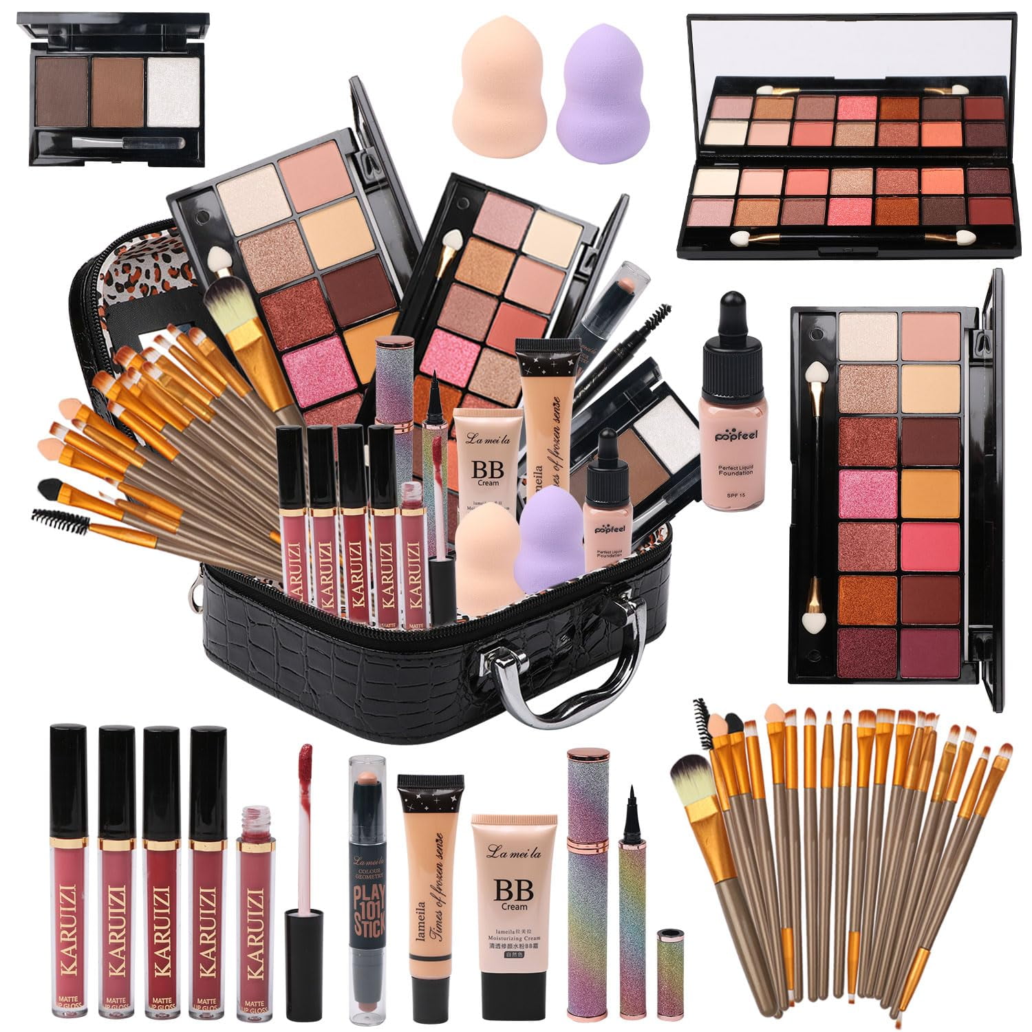 Kit De Maquillaje Mtdxiltai Todo En Uno Con Bolsa De Almacenamiento, 2 X 14 Sombras De Ojos