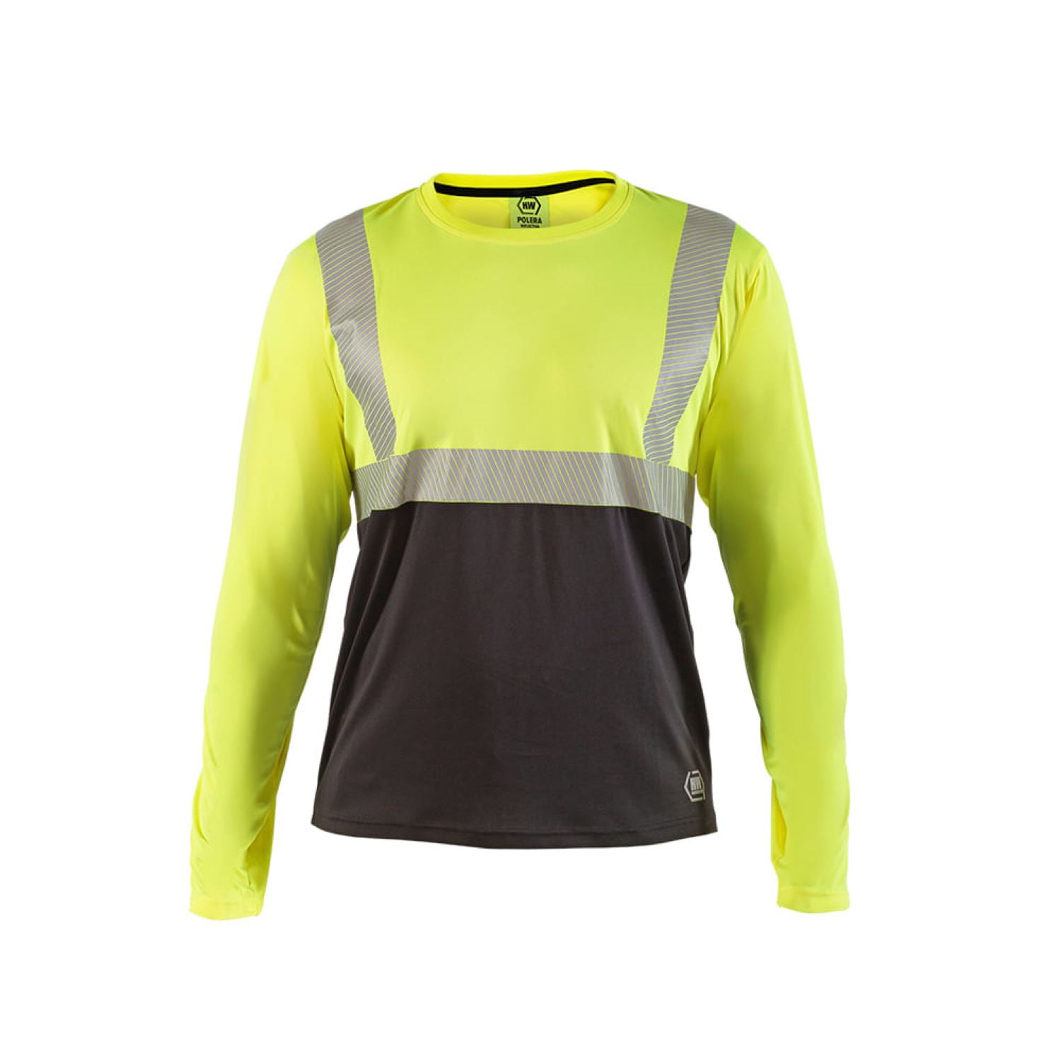 Hardwork - Polera Reflectiva Hw Amarillo Fluor Manga Larga