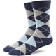 thumbnail image 5 of Calcetines de vestir para hombre, tallas grandes y altas, paquete de 6, con rayas rombos, color oscuro, estilo clásico, tallas 10, 11, 12, 13, 14, 15 y 16, 5 of 7