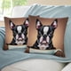 thumbnail image 3 of Boston Terrier Fundas de almohada de terciopelo con tema, regalos de funda de almohada, decoración para el hogar, cojín de lanzar, regalo de cumpleaños para fans y parejas. 45cm x 45cm., 3 of 6
