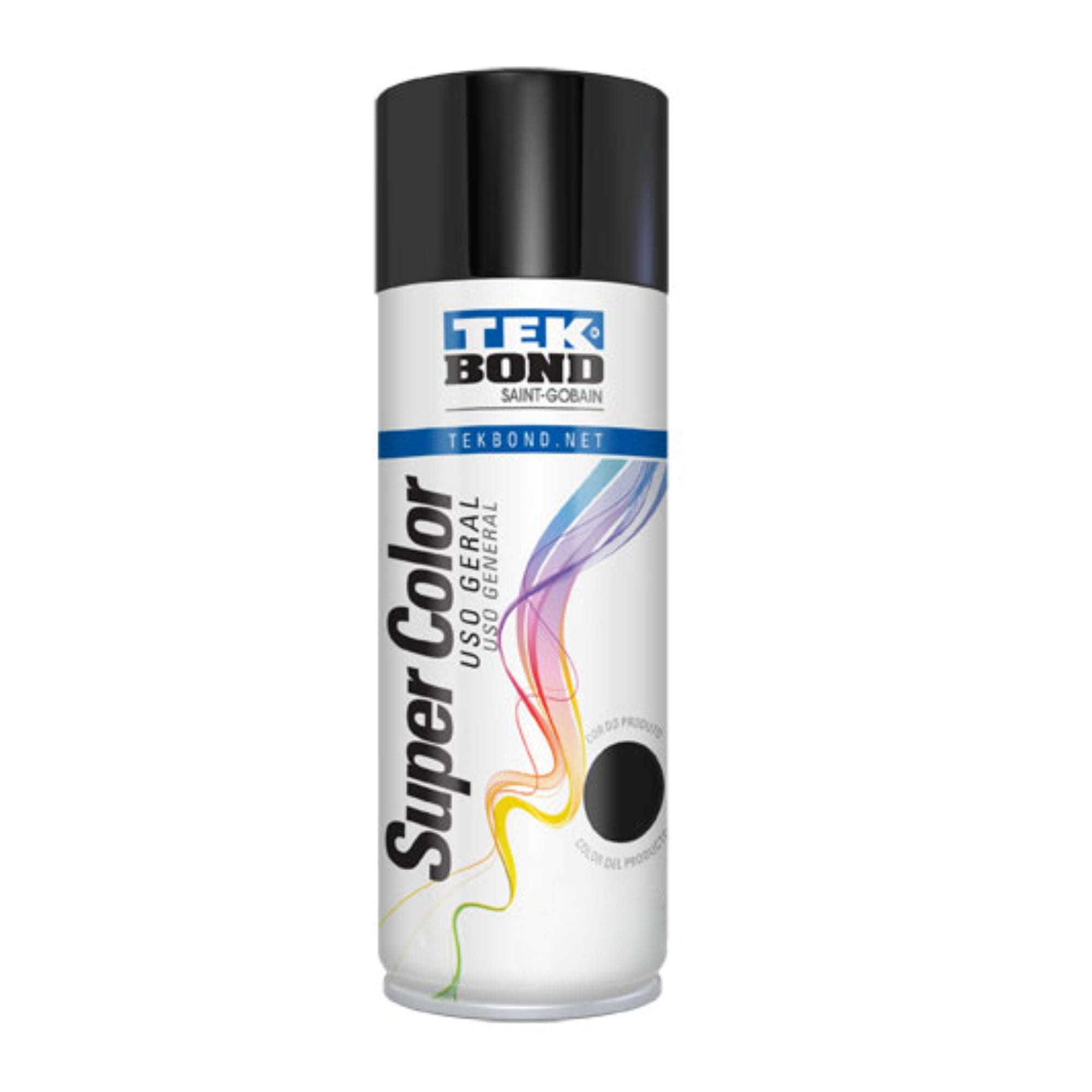 Pintura Spray 400ml Uso General Negro Brillante - Tekbond