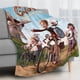 thumbnail image 4 of Gigantes de la Mancha anti-pilling, suave, ligera, esponjosa y acogedora de lujo para hogar y cocina – Perfecta para niños y adultos, 100 x 150 cm, 4 of 6