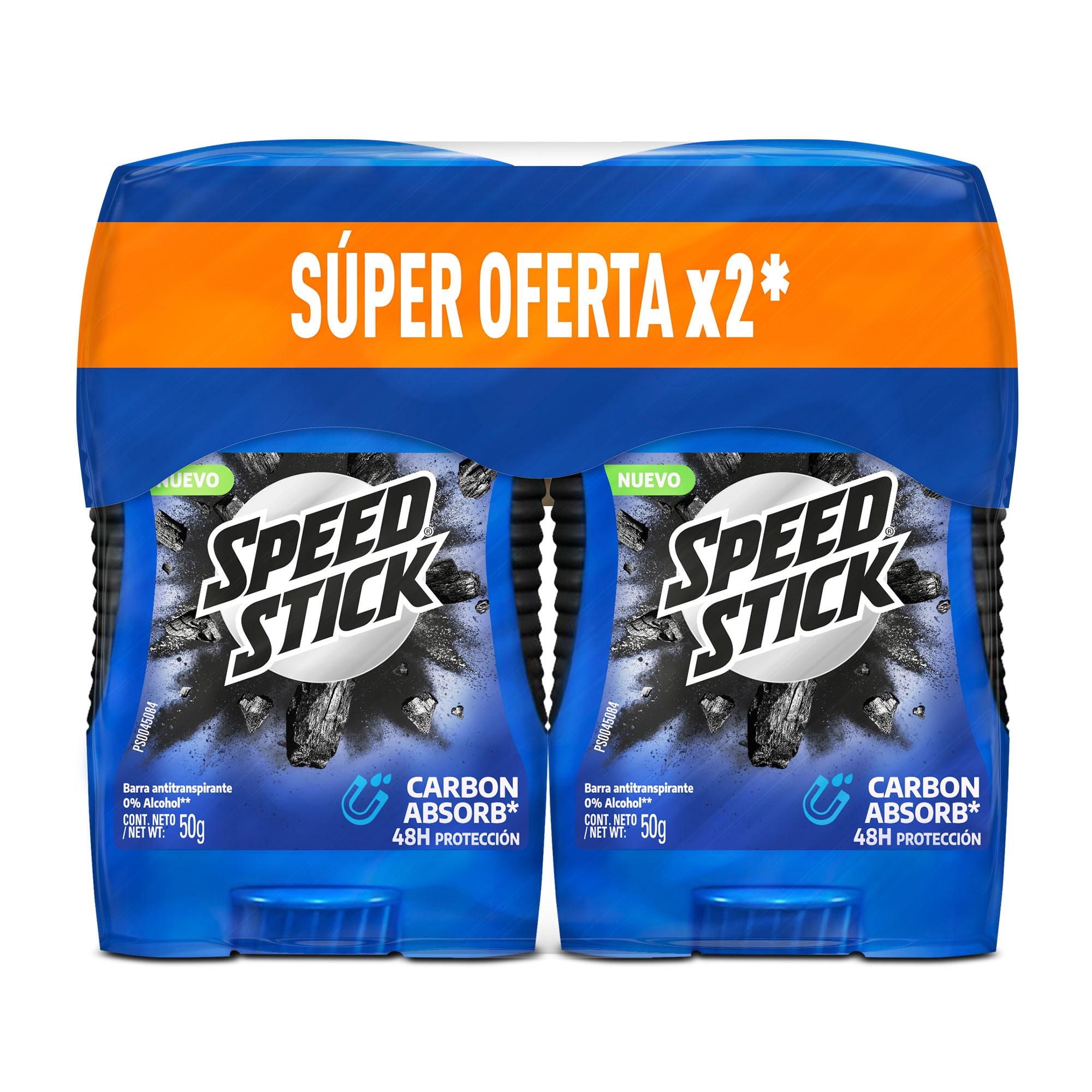 Desodorante Barra Speed Stick Carbon Absorb Pack Hombre