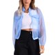 thumbnail image 1 of INSPIRE CHIC Chaqueta Bomber Transparente para Mujer con Cremallera - Chaquetas Ligeras y Elegantes Azul Claro XL, 1 of 6