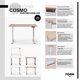 thumbnail image 5 of Escritorio Cosmo 180x70 Eléctrico Dual Lite con pasacables Blanco/Gris, 5 of 6