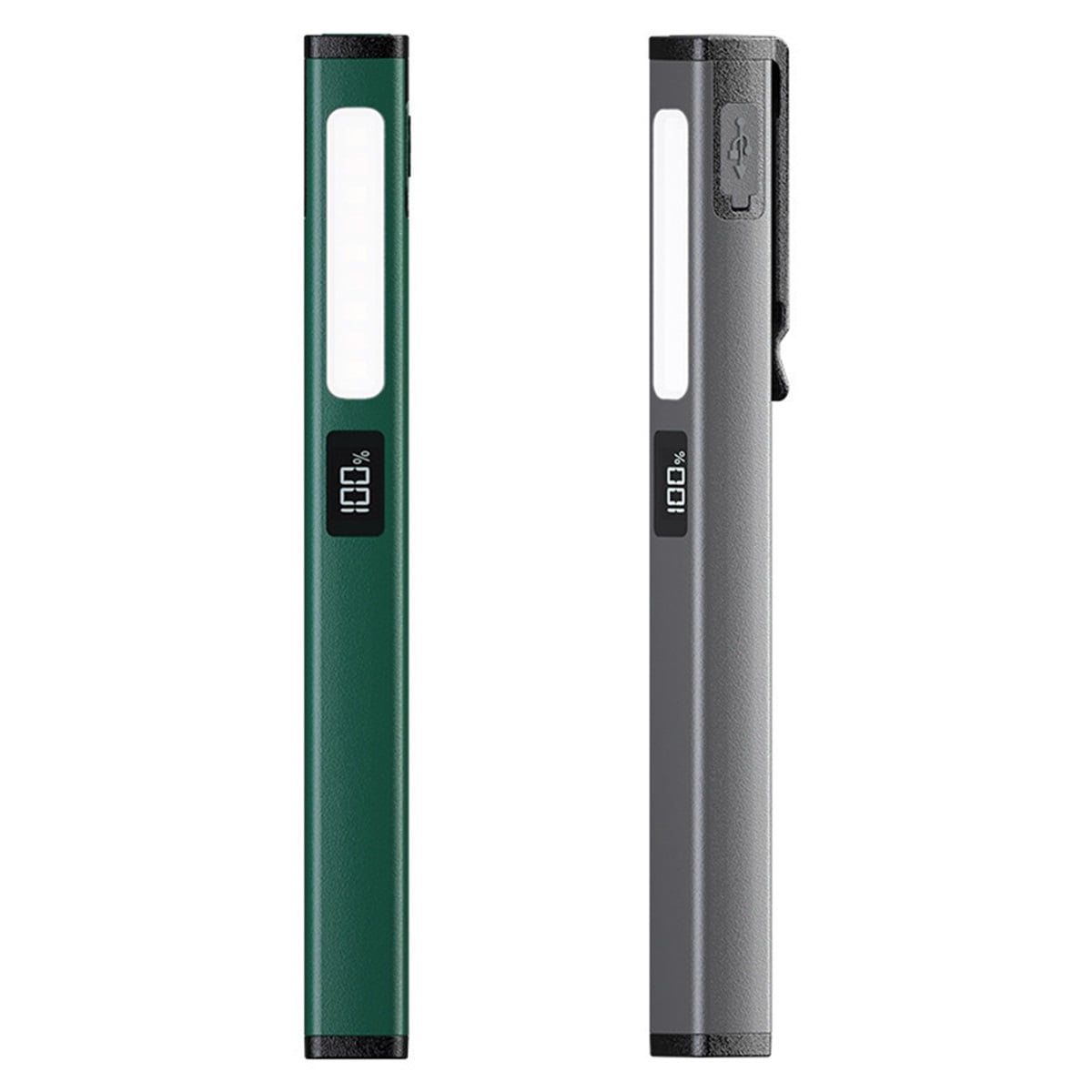 Xusx111 - 2pcs Lámpara Recargable Luz Linterna Pequeña Con Luz De Trabajo Cob, Linterna Portátil Led Bolsillo Linternas Brillantes Para El Hogar, Coche, Emergencias, Con Carga De Tipo C, Pantalla Lcd