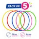 thumbnail image 2 of Pack 5 Aros Hula Hula Ula Ula 50 cm Ejercicio y Motricidad, 2 of 3