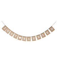 Bothyi - Banderines De Arpillera Reutilizables, Pancarta De Boda Para Fiesta De Aniversario