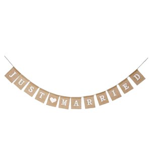 Bothyi - Banderines De Arpillera Reutilizables, Pancarta De Boda Para Fiesta De Aniversario