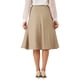 thumbnail image 3 of INSPIRE CHIC Falda Elegante de Mujer Línea A Midi con Cremallera Lateral de Cintura Alta XL Caqui, 3 of 5