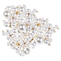 Magideal - De De Imitación De 100 Uds., Espaciadoras Sueltas Pequeñas Blancas De Varios Tamaños Para Joyería Diy, Fabricación De Collares,