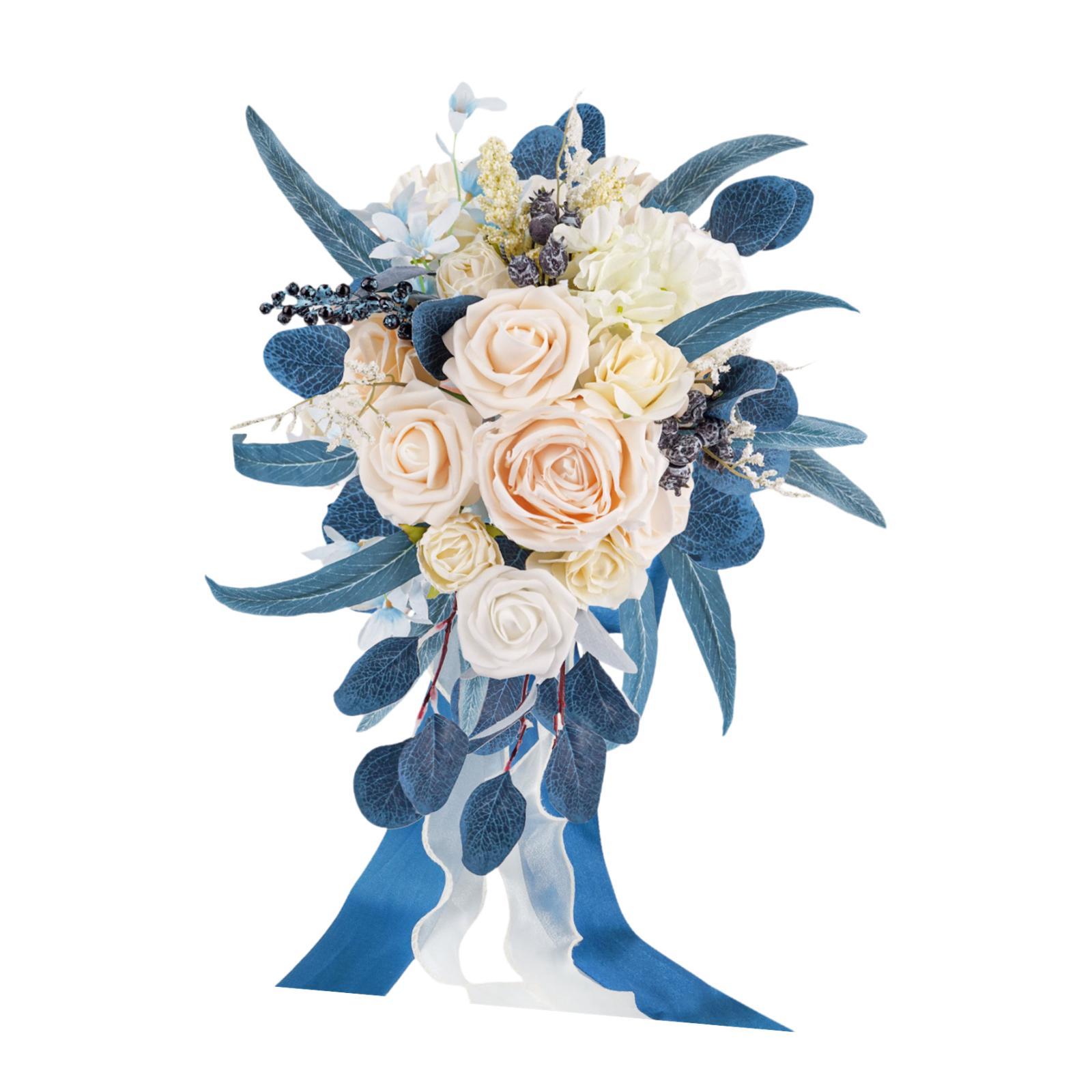 Bothyi - Ramo De Boda Para Novia, Ramo Elegante De Aniversario, Ramo En Cascada, Estilo C