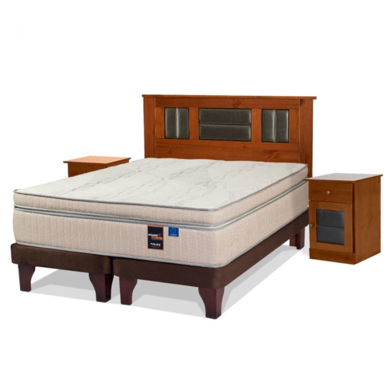 Flex - Cama Europea Maximo Cobre 2 Plaza Base Dividida + Set Lorraine