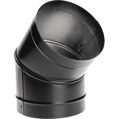 Duravent - Elbow Durablack De Pared Única, 45°, Desde La Estufa Hasta El Techo/Pared