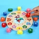 thumbnail image 3 of Wooden Digital Clock Children's Alarm Clock Educational Early Education Beaded Building Blocks Baby Three-dimensional Puzzle Shape Matching Toys, 3 of 4