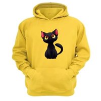Genérico - Polerón Canguro Gatito Amarillo Talla S Unisex