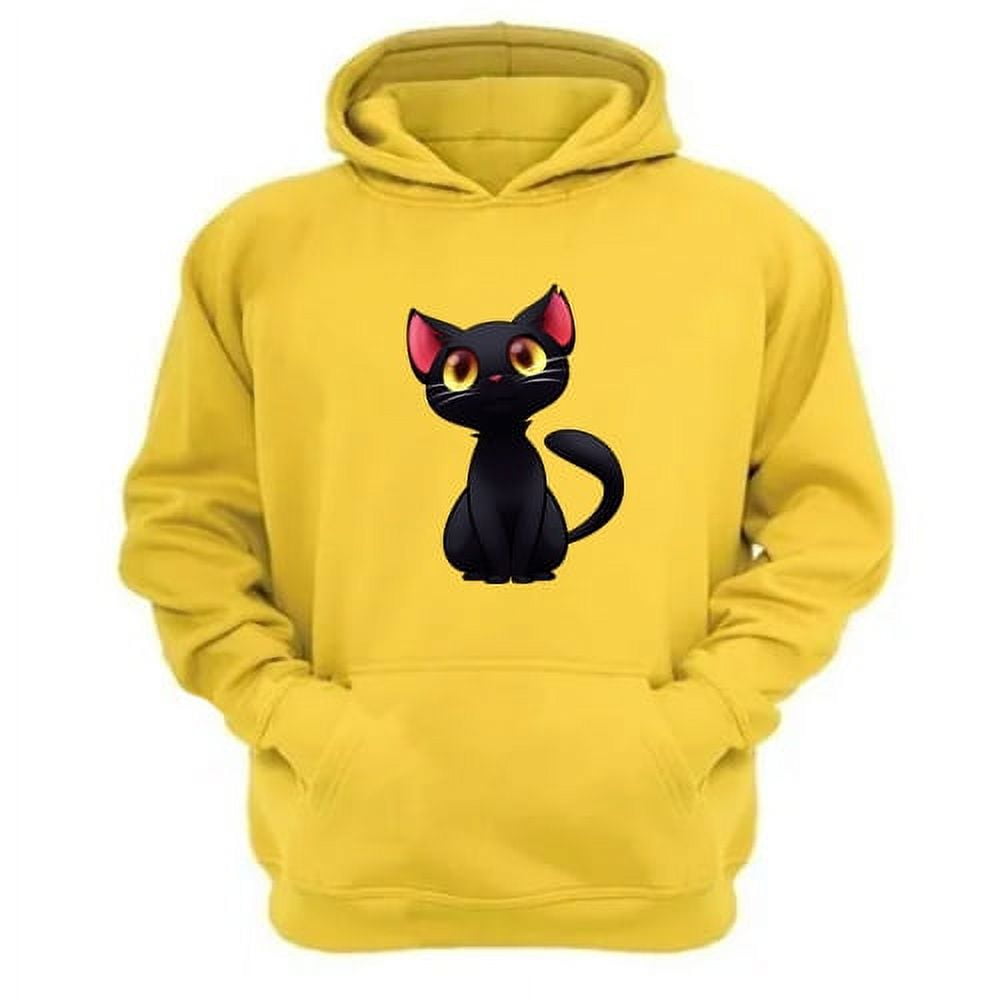 Genérico - Polerón Canguro Gatito Amarillo Talla Xl Unisex