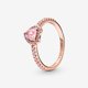 thumbnail image 2 of Anillo Pandora Corazón Elevado Brillante en Oro Rosa de 14k, 2 of 6