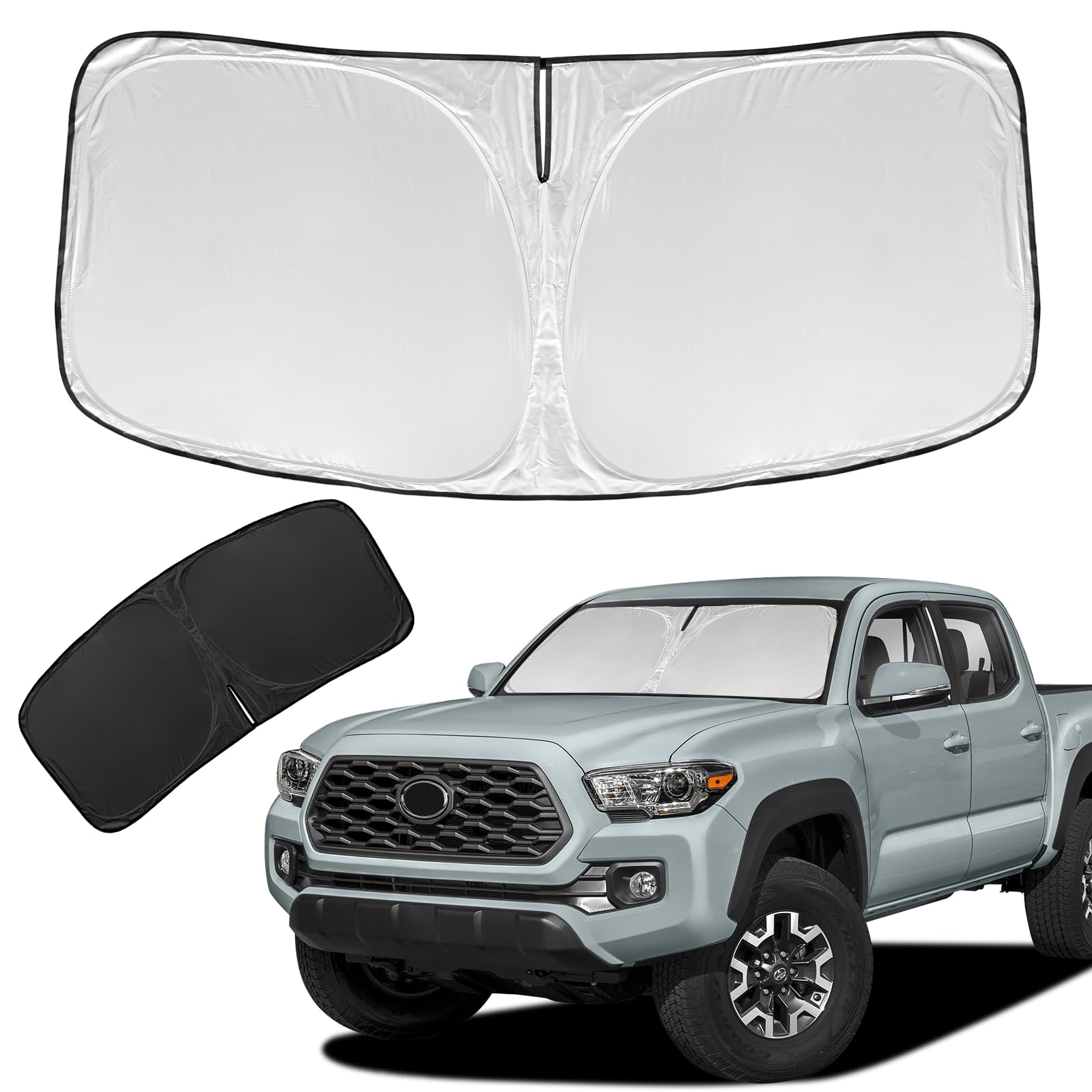 Zoibv - Cubierta De Parabrisas Sun Shade Para Toyota Tacoma 2016-2024