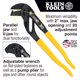 thumbnail image 2 of Juego de alicates Klein Tools D53002KIT ajustables de 7 y 10 pulgadas, 2 of 9
