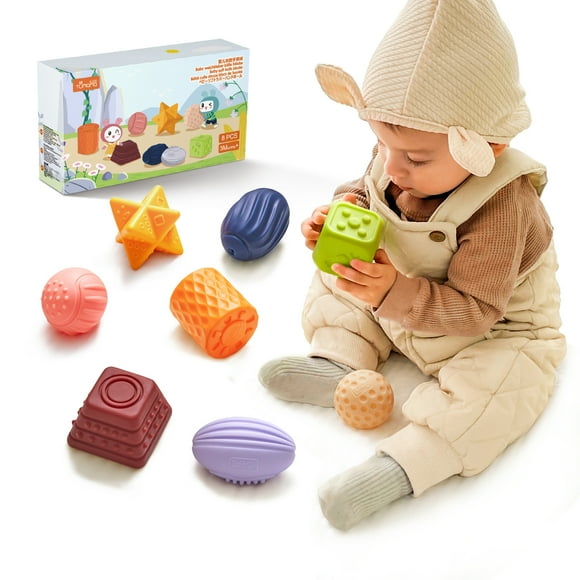 Juguete Sensorial Didáctico Bloques Y Pelotas Mordedor TM193 LuBabycas