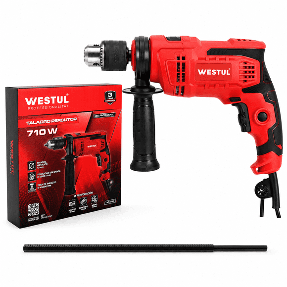 Taladro Percutor Profesional Westul 710W Veloc Variable 50hz