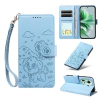 Funda Billetera Foxdock Compatible Con Oppo Reno 11 5G, Diseño Perrito Tierno, Ranuras Para Tarjetas Y Soporte Plegable