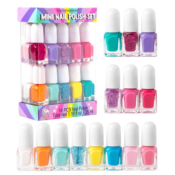 Set de esmaltes de uñas SIMPLE PLEASURES Unicorn Rainbow Kids 35 ml