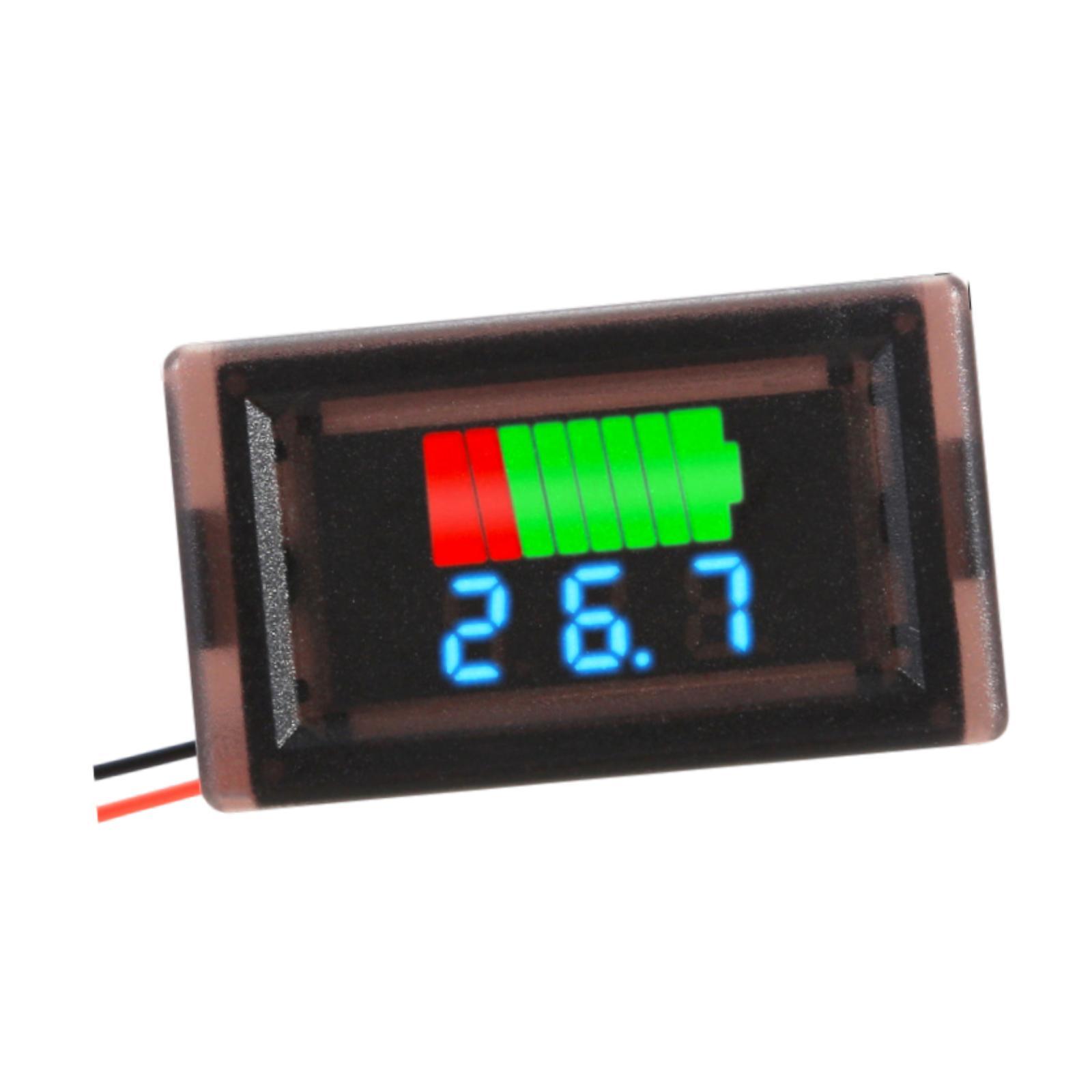 Ioensy - Voltajes De La Batería Voltajes Indicadores Medidor Led Evaluador Impermeable Digital Digital