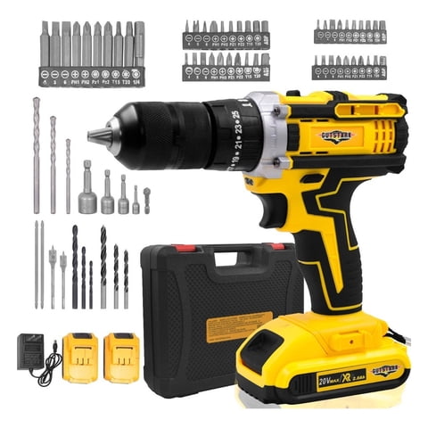 Gutstark - Taladro Percutor Inalambrico 13Mm Atornillador Kit 69 Pz