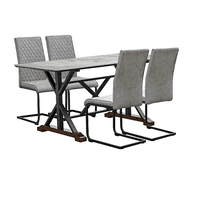 Muebles Santa Ana - Juego Comedor 4 Sillas Stone Grey