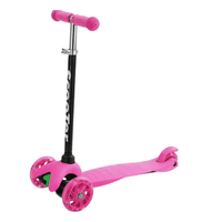 Genérico - Scooter Monopatín De Pie Infantil 3 Ruedas Con Luces Led Fucsia