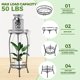 thumbnail image 3 of Soporte para plantas LOYAL TIGER de 2 niveles, 69 cm, metal resistente al óxido, 3 of 6