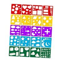 Bothyi - 20X Plantillas De Pintura Juego De Plantillas De Dibujo Práctico Portátil Colorido Resistente
