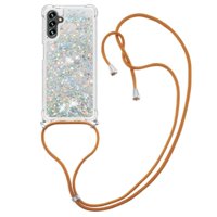 Funda Foxdock Para Samsung Galaxy A13 5G Con Cuerda Ajustable, Brillo Líquido, Protección Antigolpes Y Lente – Ideal Para Regalo
