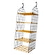 thumbnail image 5 of Organizador colgante para armario, estante colgante, cesta de almacenamiento portátil de 5 niveles plegable para calcetines, armario, bolsos, suéteres Azul amarillo, 5 of 5