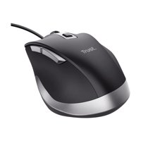 Trust - Mouse Fyda Confort Negro Con Cable