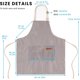 thumbnail image 3 of BeLuyi Adjustable Bib Apron with 2 Pockets Chef Cooking Kitchen Apron, 3 of 3