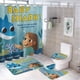 thumbnail image 1 of Baby Shark-theme 4-Piece Shower Curtain Set with Rugs, Waterproof Bathroom Decor Set Includes Bath Mat, U-Shaped Rug, Toilet Lid Cover and Curtain with Hooks, 1 of 6