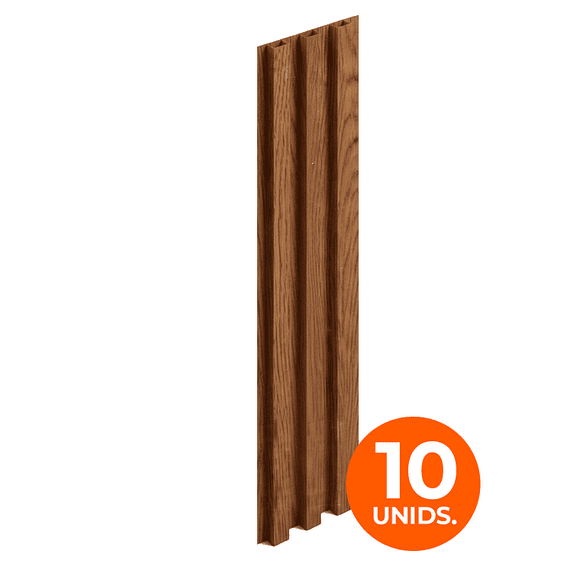 Wall Panel WPC Decorativo Gris Patagonia, 240x16, 22mm, Caja 10 Unids.