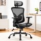 thumbnail image 1 of Silla de oficina Marsail de malla ergonómica con soporte lumbar ajustable, 1 of 7